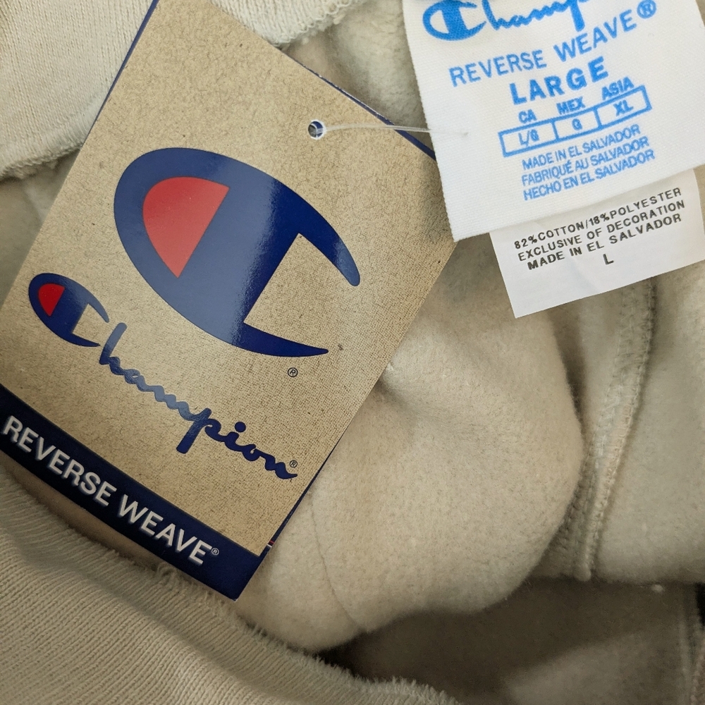 Champion Heavy Weight Reverse Weave Cut Elastic Waist Shorts Sz L - Picture 4 of 10